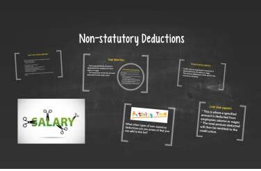 Non-statutory deductions