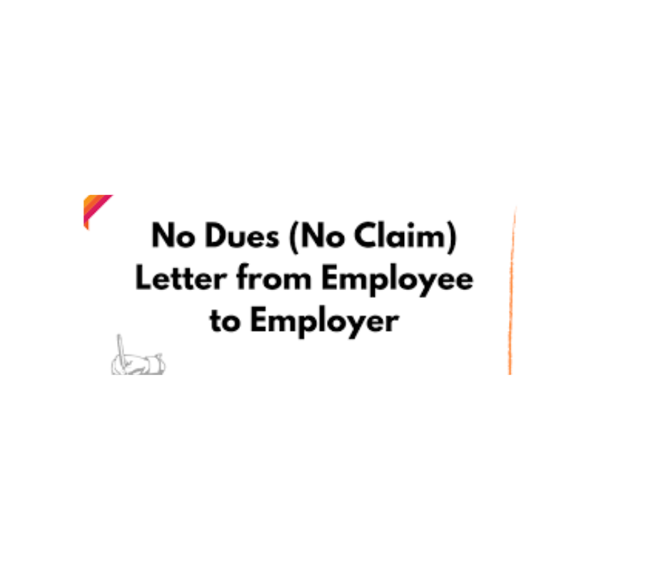 No dues certificate template