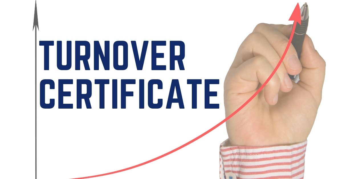 Turnover certificate