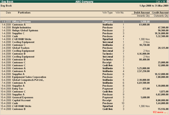 Daybook Accounting