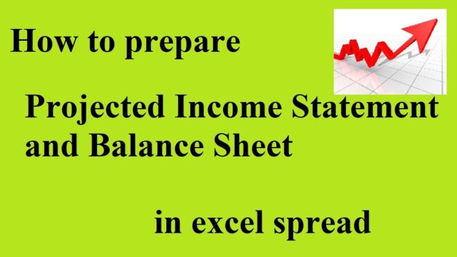 Projected income statement