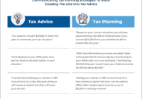 Tax planning vs tax advice