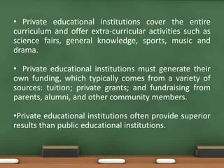 private educational institutions