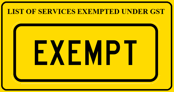 GST Exempted Services